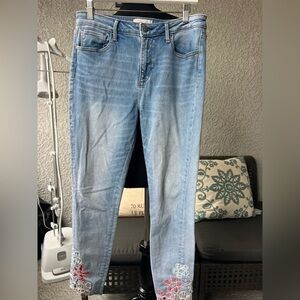 DRIFTWOOD Floral Embroidered Denim